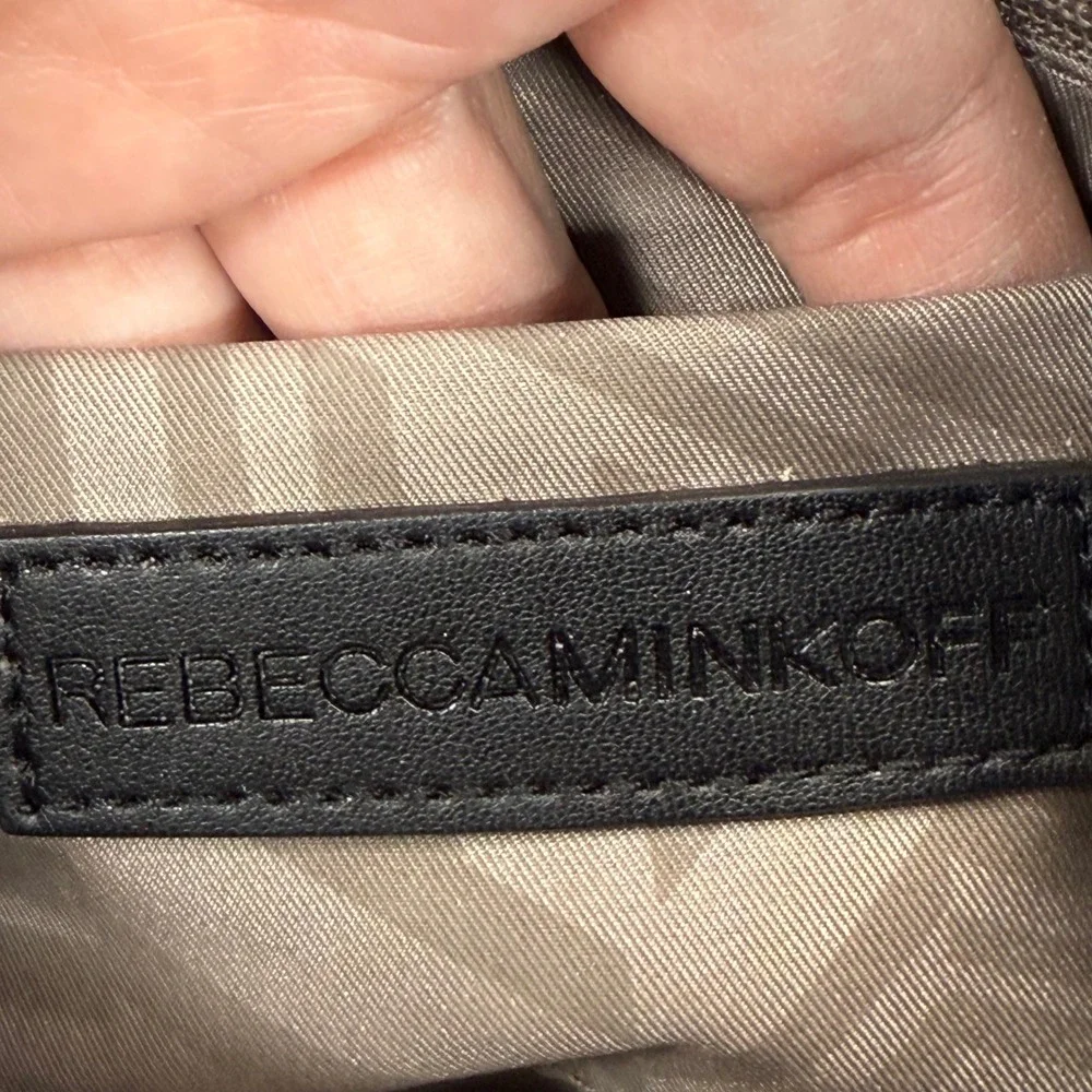Rebecca Minkoff Crossbody Bag Leather Silver‎ Hardware Pale Gray Small